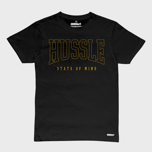 Hustle State of Mind T-Shirt - Black/Gold