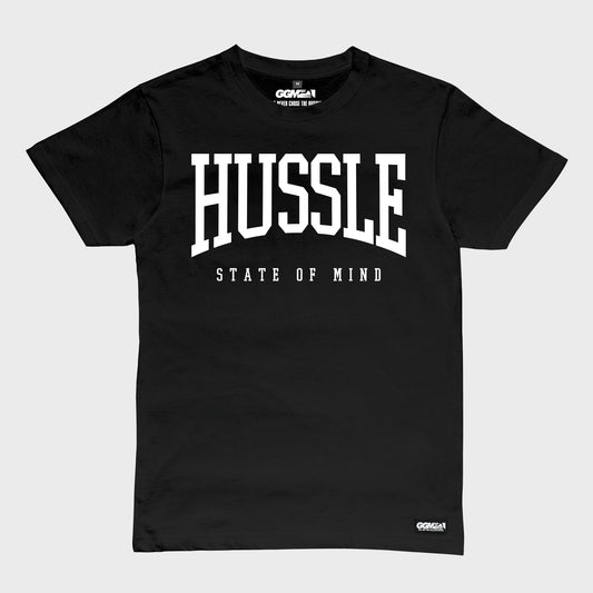 Hustle State of Mind T-Shirt - Black/White